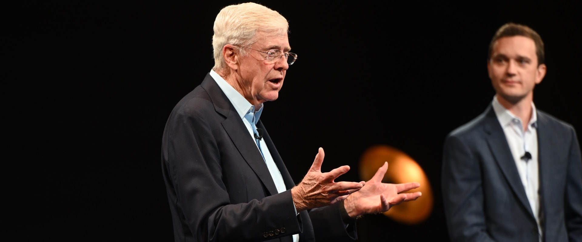 Charles Koch and Brian Hooks at the most recent Stand Together Summit this summer in Colorado Springs.
